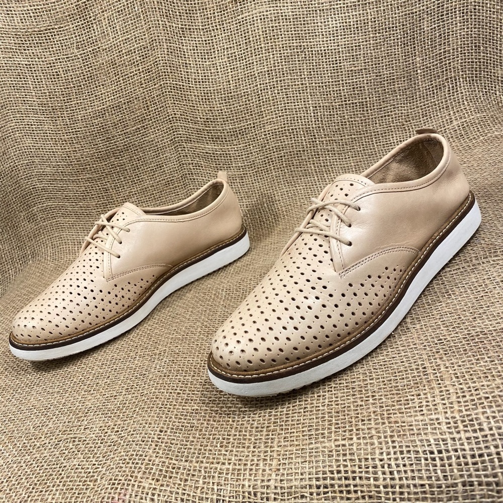 Clarks Artisan Glick Resseta Oxford Tan Shoes Womens Size 7.5